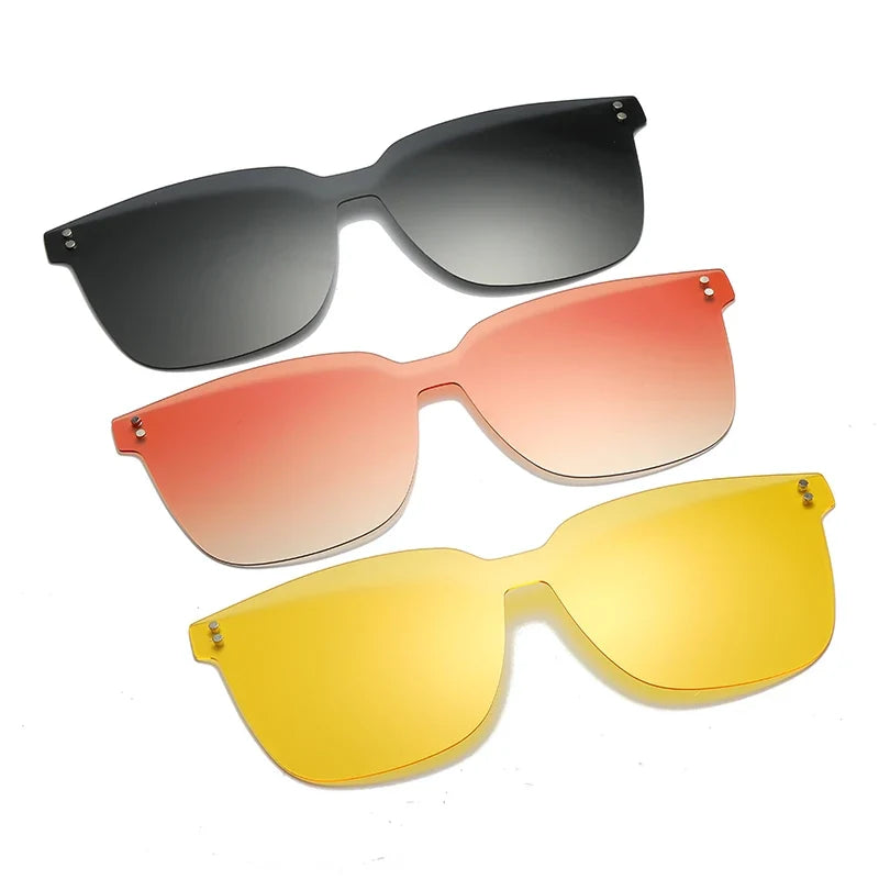 Cycling Polarized Clip On 6 In1 TR90 Myopia Sunglasses Women Magnet Sunshade Sun Glasses Eyeglasses Frame Come With Glasses Box