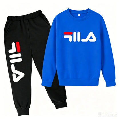 2025 Spring and Autumn Children's Boys and Girls Casual Sports Top + Pants 2-piece Girl Suit 3-14 Years Old Outdoor Jogging Suit