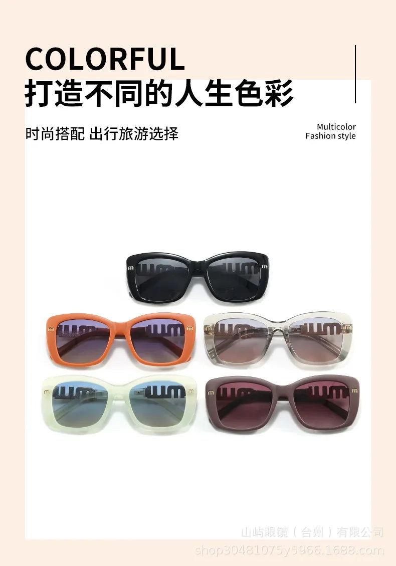 Ins Big Square Polarized Sunglasses 2025 New Fashion Women Men High-end Letters Sun Glasses Ladies Trendy Gafas De Sol UV400