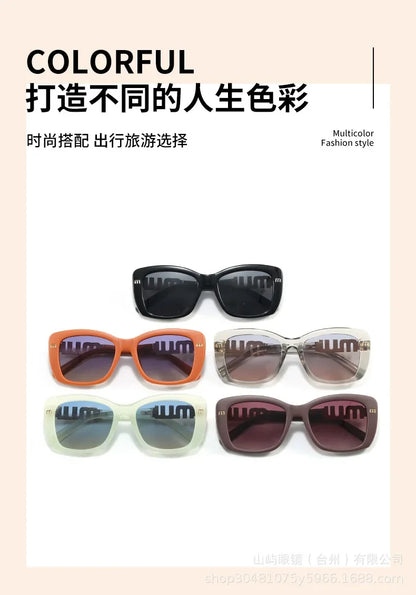 Ins Big Square Polarized Sunglasses 2025 New Fashion Women Men High-end Letters Sun Glasses Ladies Trendy Gafas De Sol UV400