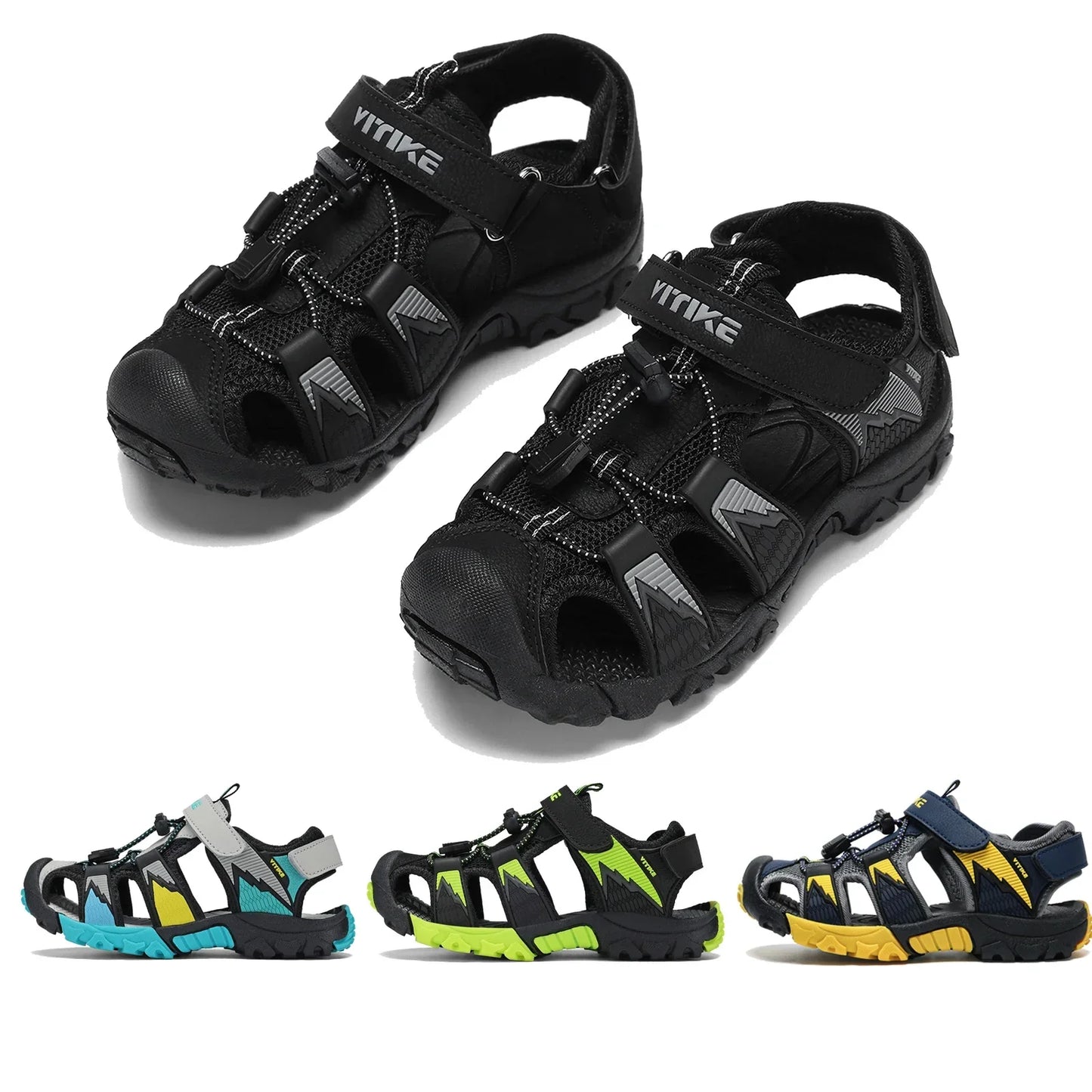 Boys Girls Sports Sandals Summer Kids Closed Toe Outdoor Sandals Athletic Water Shoes Sandals Child Pool Beach Sandals