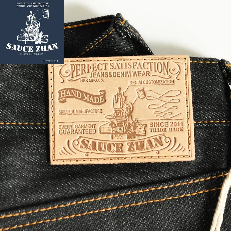 Jeans for Men  Denim Jeans Unwashed BLUE Jeans 14.5 Oz Motorcycle Jeans