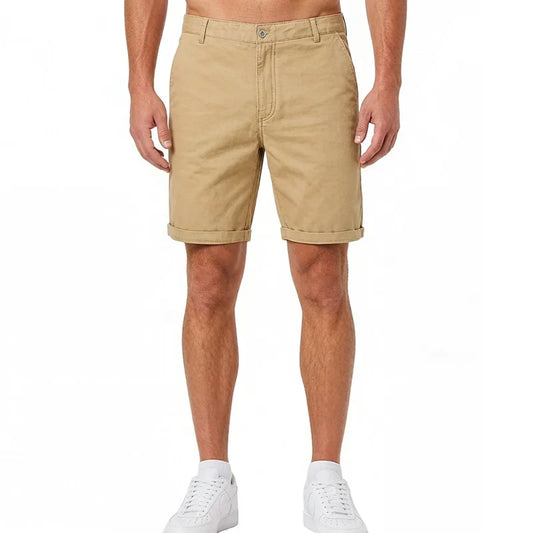 Men Casual Cotton Shorts Golf Dress Shorts Light Weight Sports Casual Knee Shorts Men's Bermuda
