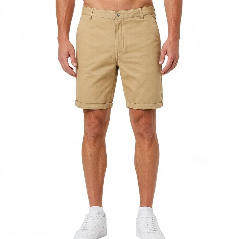 Men's Casual Shorts Classic-Fit Chino Shorts Cotton Golf Shorts with 4 Pockets