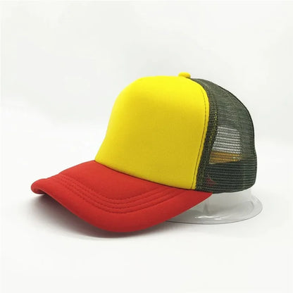 Unisex Cheaper 5 Panel Trucker Hat For Adult Summer Net Baseball Cap Men Women Sponge Mesh Adjustable Sun Hat Visor