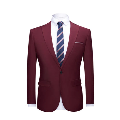 2026 Men's Green Suit Jacket, Single Button V-Neck Coats, Suitable for Wedding/Party/Business/Work/Interview Asian Size Blazer