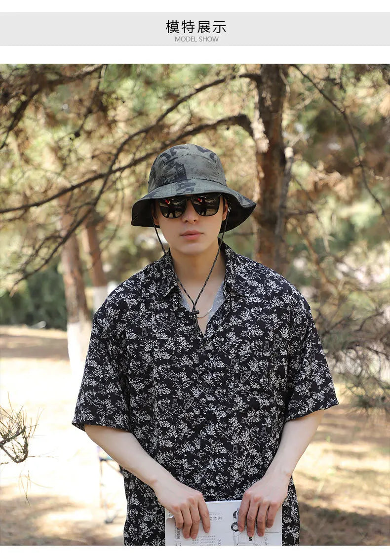 60-65cm Xxl Big Head Hat Men Summer Outdoor Jungle Fisherman Cap Lightweight Sunscreen quick-drying Sun Hats  Hot