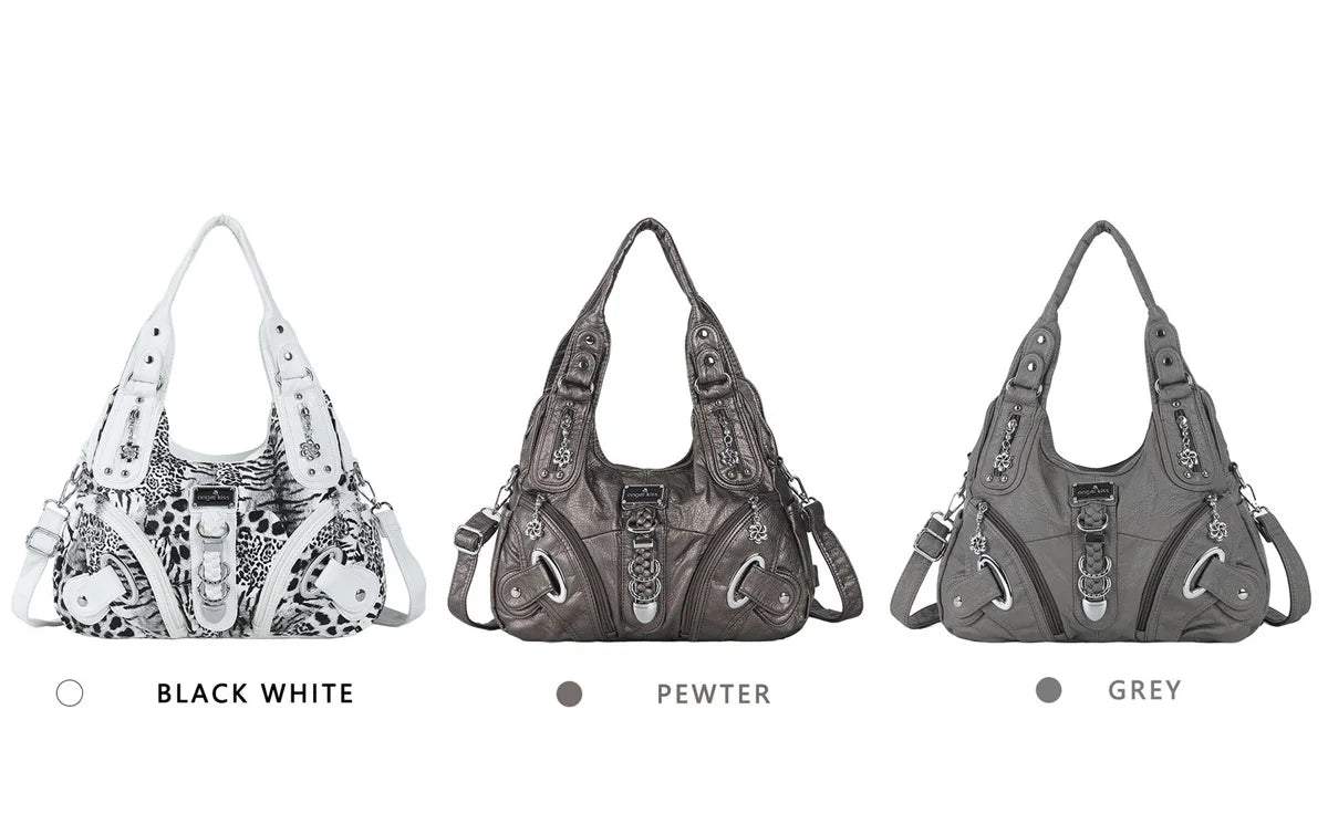 Vintage Bag Large Women's Shoulder Bag Leopard Print Top-Handle Fashion Satchel Dumpling Tote Hobos Handbags
