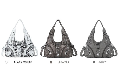 Vintage Bag Large Women's Shoulder Bag Leopard Print Top-Handle Fashion Satchel Dumpling Tote Hobos Handbags