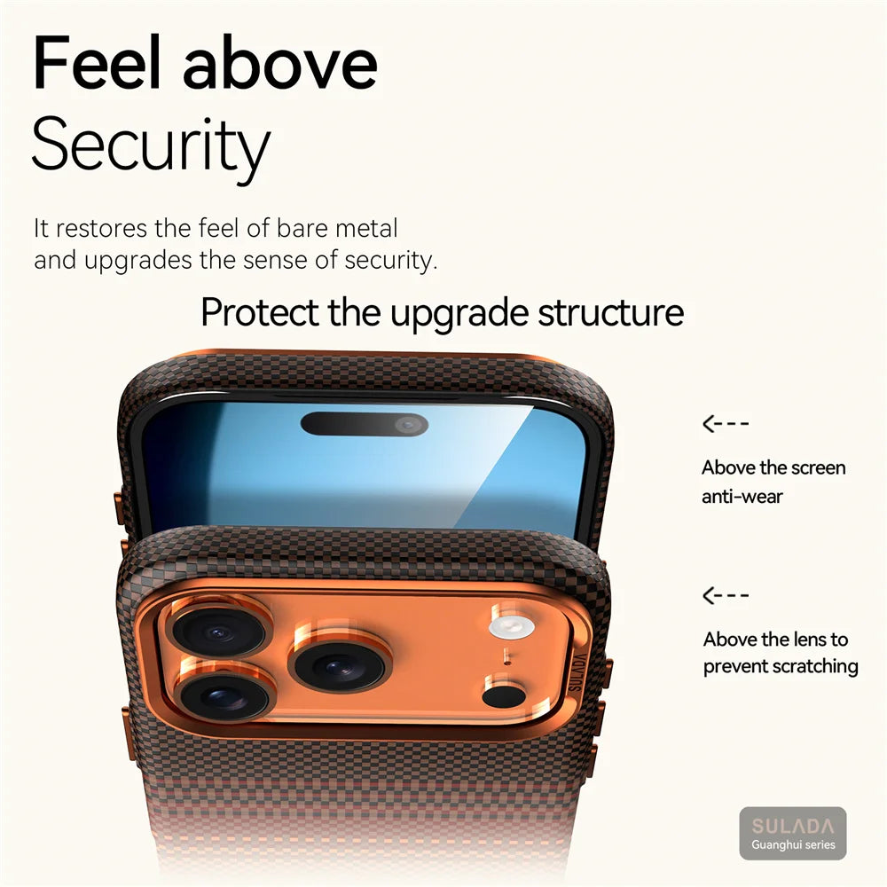 Ultra Strong Magnets Carbon Fiber Pattern Phone Case for IPhone 17 Pro Max Magnetic Wireless Charging Shockproof Protect Cover