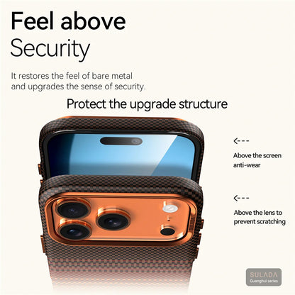 Ultra Strong Magnets Carbon Fiber Pattern Phone Case for IPhone 17 Pro Max Magnetic Wireless Charging Shockproof Protect Cover