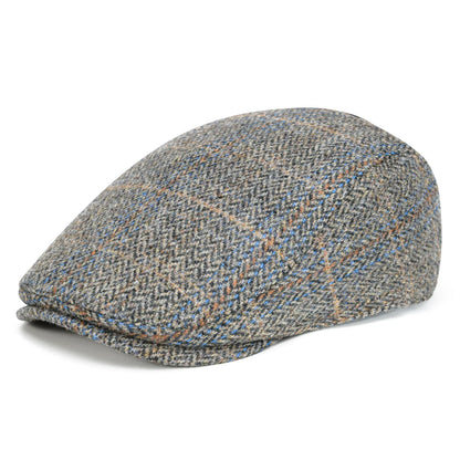 Men's Herringbone Flat Ivy Newsboy Hat Wool Blend Gatsby Cabbie Cap Winter Outdoor Hunting Cap