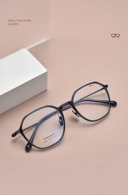 Geometric Personalized Polygonal Men's and Women's Simple Frames Blue Light Reading Glasses Customizable Prescription