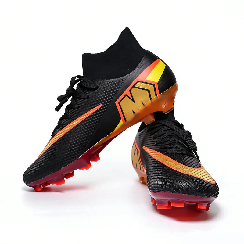 999Y High Quality Mens Soccer Shoes Training Non-Slip Turf Soccer Cleats Boys TF/FG Football Sneakers Chuteira Campo 35-46
