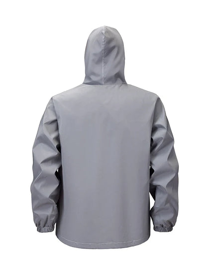 Spring New Men's Reflective Clothes Windproof Night Running Hoodie Jacket Glowing Safe Jacket Street Dance Hip Hop Streetwear