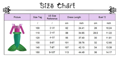 Mermaid Ariel Girls Dress Short Sleeve Tulle Cosplay Princess Costume Carnival Party Girl Princess Dress Party Dresses For Girls