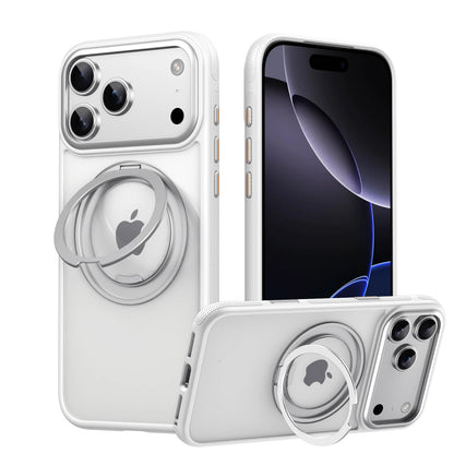 Transparent Magnetic Case for iPhone 17 Air 16 Plus 15 14 13 17 Pro Max 16e 360° Rotating Ring Holder Kickstand Cover LMD003