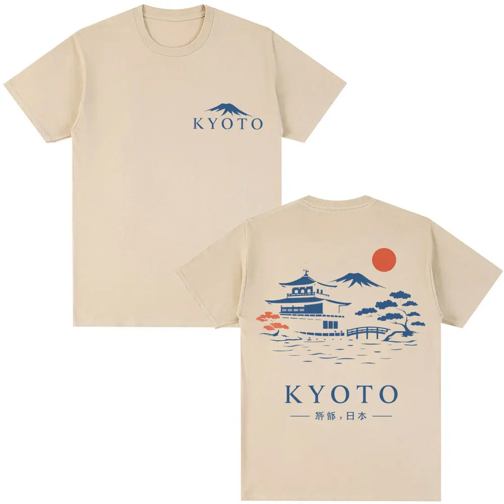 Japanese Style Hokkaido Wave Graphic T-shirts Men Women Harajuku Fashion Vintage T Shirts Oversized Cotton Popular T-Shirt Gifts