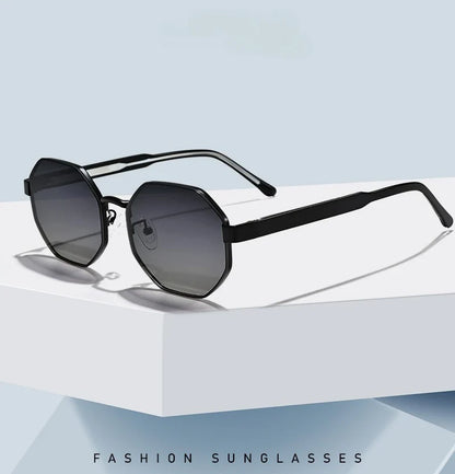 New Fashion Polygon Metal Frame Sunglasses  Women Sunglasses Men Luxury Brand Design Sun Glasses Women Mirror Gafas De Sol UV400