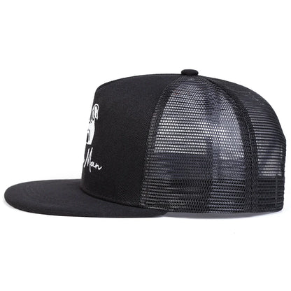 Unisex Simple Man Duck Embroidery Hip-hop Net Hats Spring Summer Outdoor Adjustable Casual Baseball Caps Sunscreen Hat