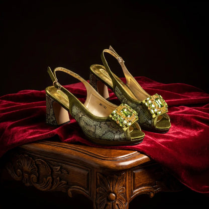 2026 Italian Luxury Rhinestone Taro Royal Blue Open Toe High Heel Shoe And Bag Set for Women - Perfect for Parties Wedding