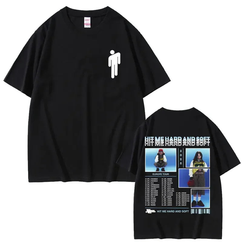 Hit Me Hard and Soft Do You Know To How Bend Same Style Print T-shirts Men Women Fashion Pop Music T Shirts Oversized T-shirt