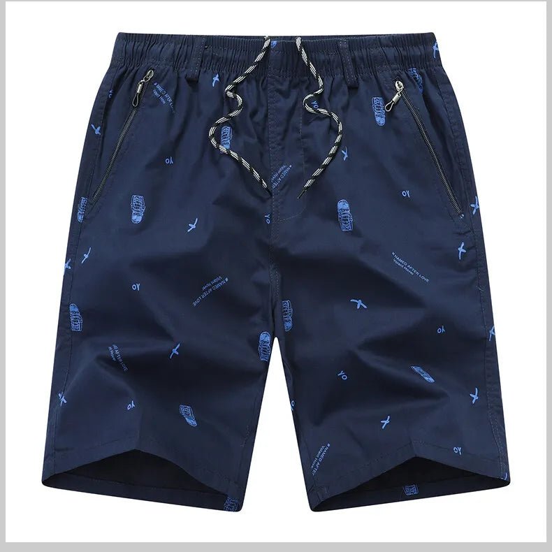 Men Light Weight Beach Shorts Summer Casual Sweat Shorts Baggy Sports Wide Leg Print Gym Running Shorts