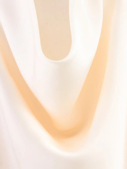 Spring Elegant Women Satin Halter Tops 2026 Summer Backless Off Shoulder Corset Vest Female Fashion Slim Crop Tank Top