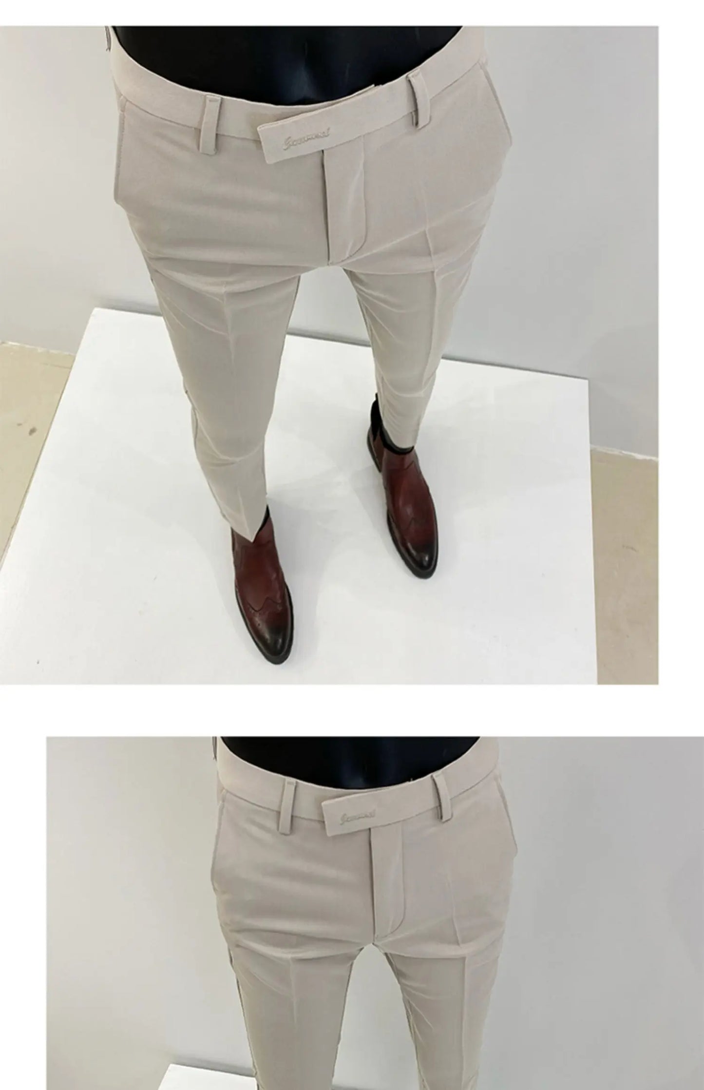 2025 Spring and Summer New Men's Casual Business Dress Pants Fashion Social Solid Wedding Party Suit Pants Slim Fit Suit Pants