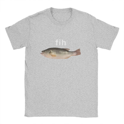Funny Fih Fish Meme  T Shirt Summer  T Shirts For  Harajuku Casual Tee Shirt Short Sleeve Y2K Funny Clothing