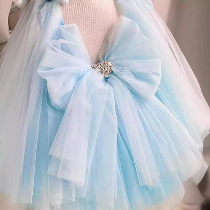Girls' New Butterfly Flower First Birthday Dress Lolita Princess Dress