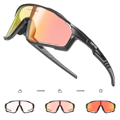 Color Photochromic Cycling Glasses MTB Sunglasses for Men Women Sport Speed Mountain Bike Bicycle Cycl Eyewear Goggle