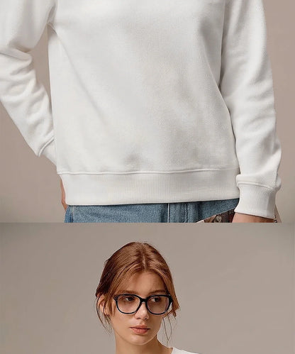 Women's Hoodie 2026 New Simple Pearl Embroidered Top Women's Beige Loose Long Sleeve Hoodie