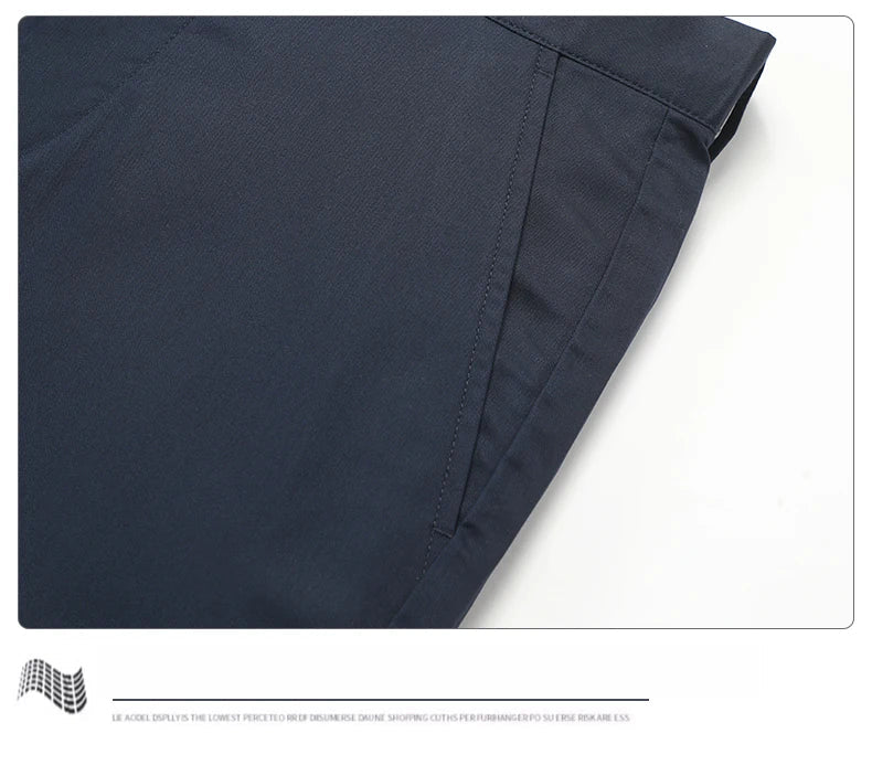 Spring Summer New Men's Casual Pants Thin Mulberry Silk Soft Business Casual Trousers Slim Straight Elastic Suit Pants Male