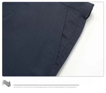 Spring Summer New Men's Casual Pants Thin Mulberry Silk Soft Business Casual Trousers Slim Straight Elastic Suit Pants Male