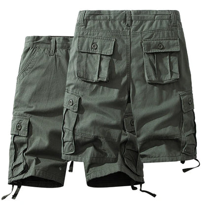 Men's Cotton Shorts Cargo Knee Pants Tactical Casual Sports Shorts Man Hiking Fishing Y2K Clothes