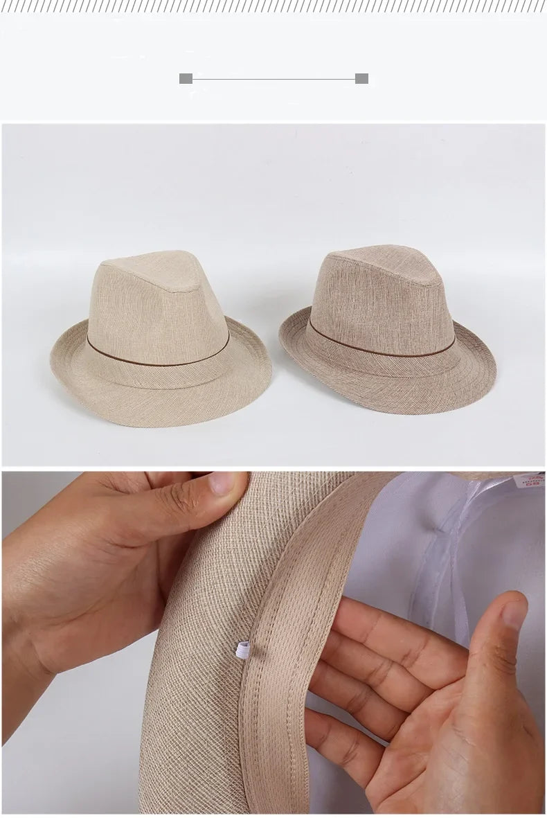 Spring&Autumn Men Fedoras  Top Jazz Plaid Hat Adult Bowler Hats Classic Version Chapeau Hats