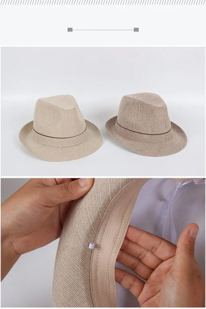 Spring&Autumn Men Fedoras  Top Jazz Plaid Hat Adult Bowler Hats Classic Version Chapeau Hats
