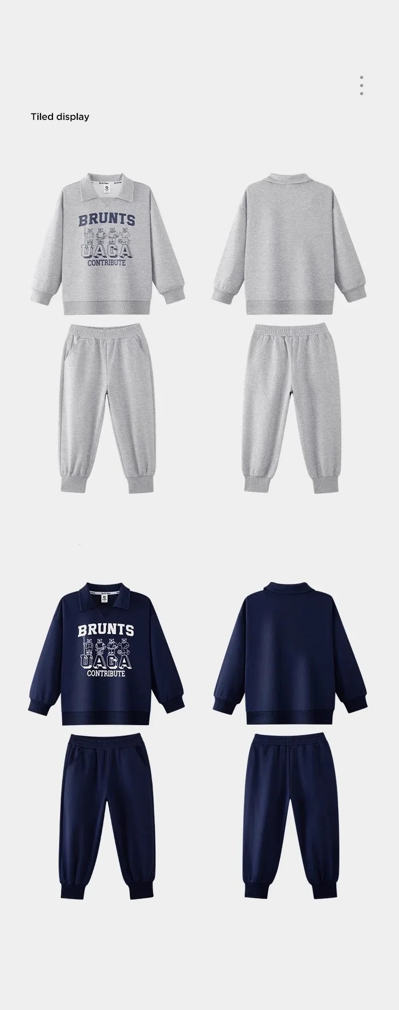 Spring Autumn Girls Boys Alphabet Workout Preppy Sweatshirt+Sweatpant School Kids Tracksuit Child 2PCS Outfit Jogger Set 3-14Yrs