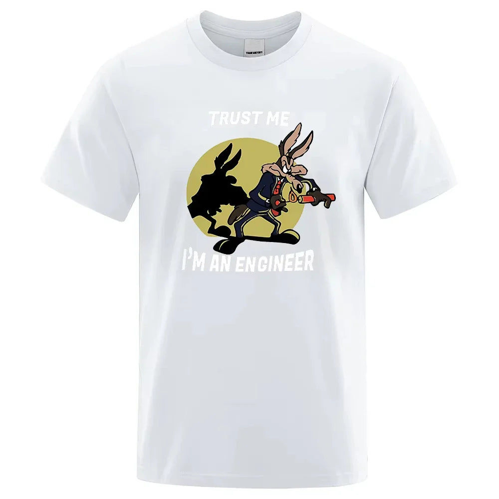 Men's Trust Me Im An Engineer T-shirt, Pure Cotton Vintage T-shirt, 2026 New Men's Cotton Tshirt ,men's Sports T-shirt