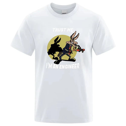 Men's Trust Me Im An Engineer T-shirt, Pure Cotton Vintage T-shirt, 2026 New Men's Cotton Tshirt ,men's Sports T-shirt