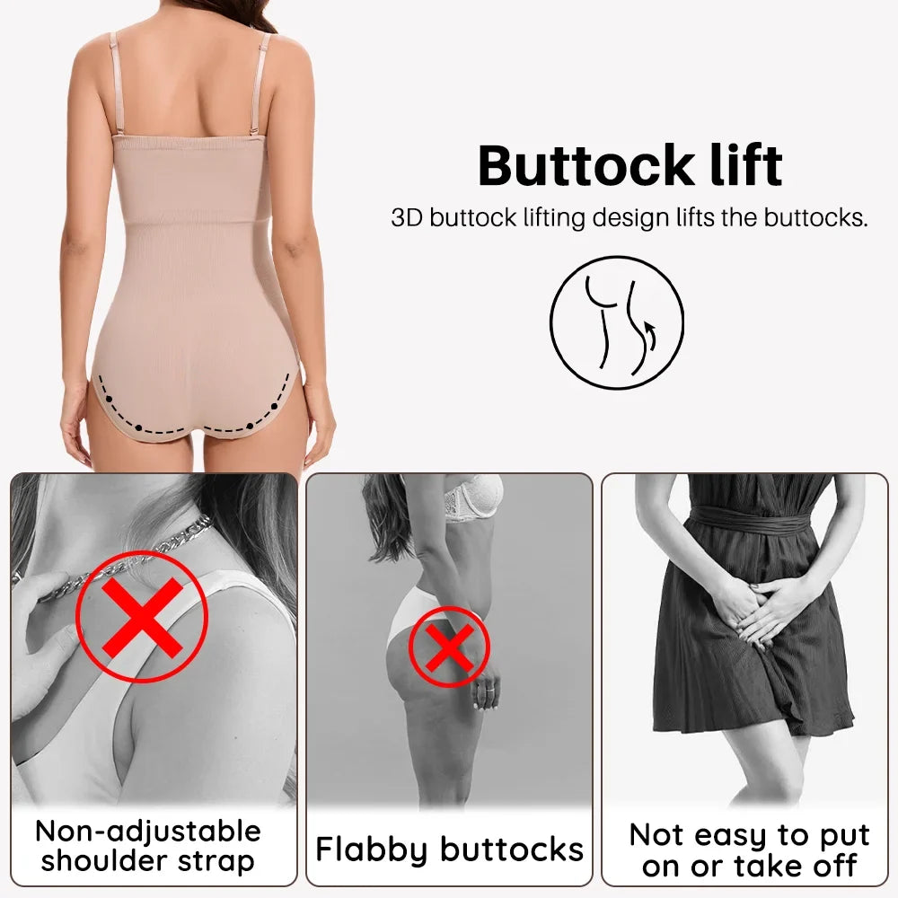 Slimming Strapless Bodysuit Off Shoulder Women Shorts Shapewear Tummy Control Body Shaper Sexy Fajas Underwear Bodysuits