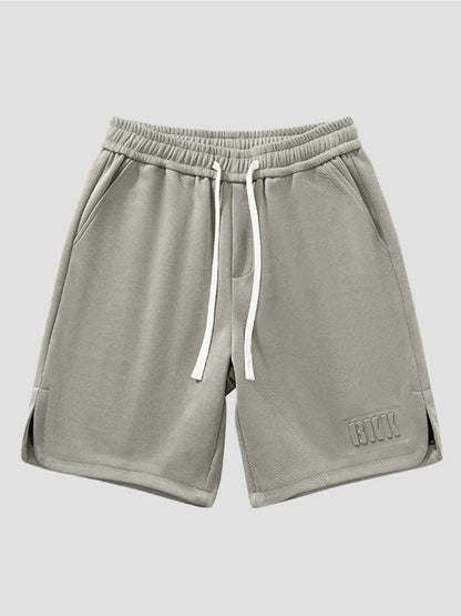 Summer Men's Sport Shorts Knee-Length Straight Loose Short Pants Streetwear Drawstring Knitted Sweat Casual Shorts Big Size 8XL