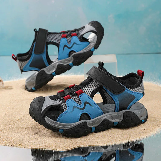 Children Sandals Summer Boys Barefoot Shoes Outdoor Water Sneakers Non-slip Fashion New Sports Sandals for Boy 4-12 Years