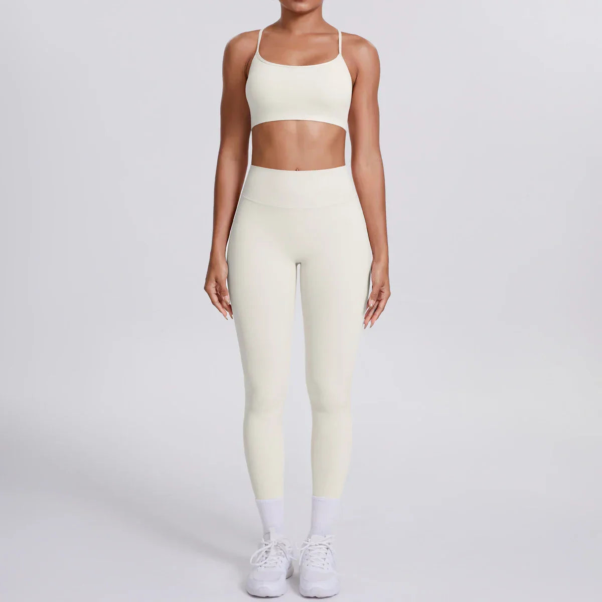 Yoga Suit Sports Set Gym Seamless High Impact Sports Bra Women's High Waist and Hips Tight Peach Buttocks Pants Womens Sportswea