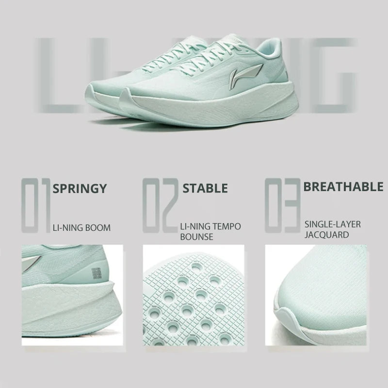 Women's CHAOYING Cushion Running Shoes BOOM Lightweight Rebound TEMPO BOUNSE Flexible LiNing Comfortable Sneaker ARBW008