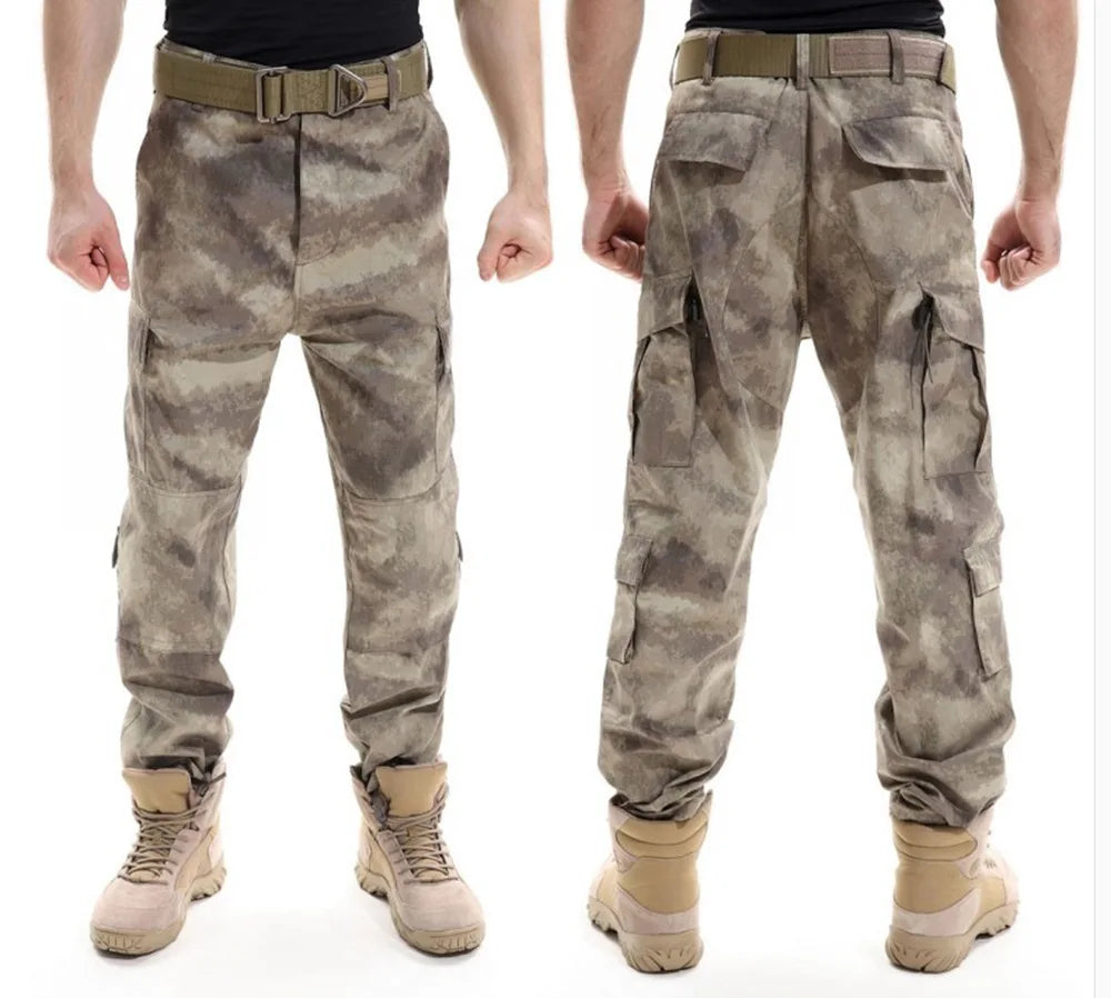 Men's Uniform Camouflage Tactical Multicam Cargo Pants Army Combat Long Trousers Fisthing Climbing Hunting Pants