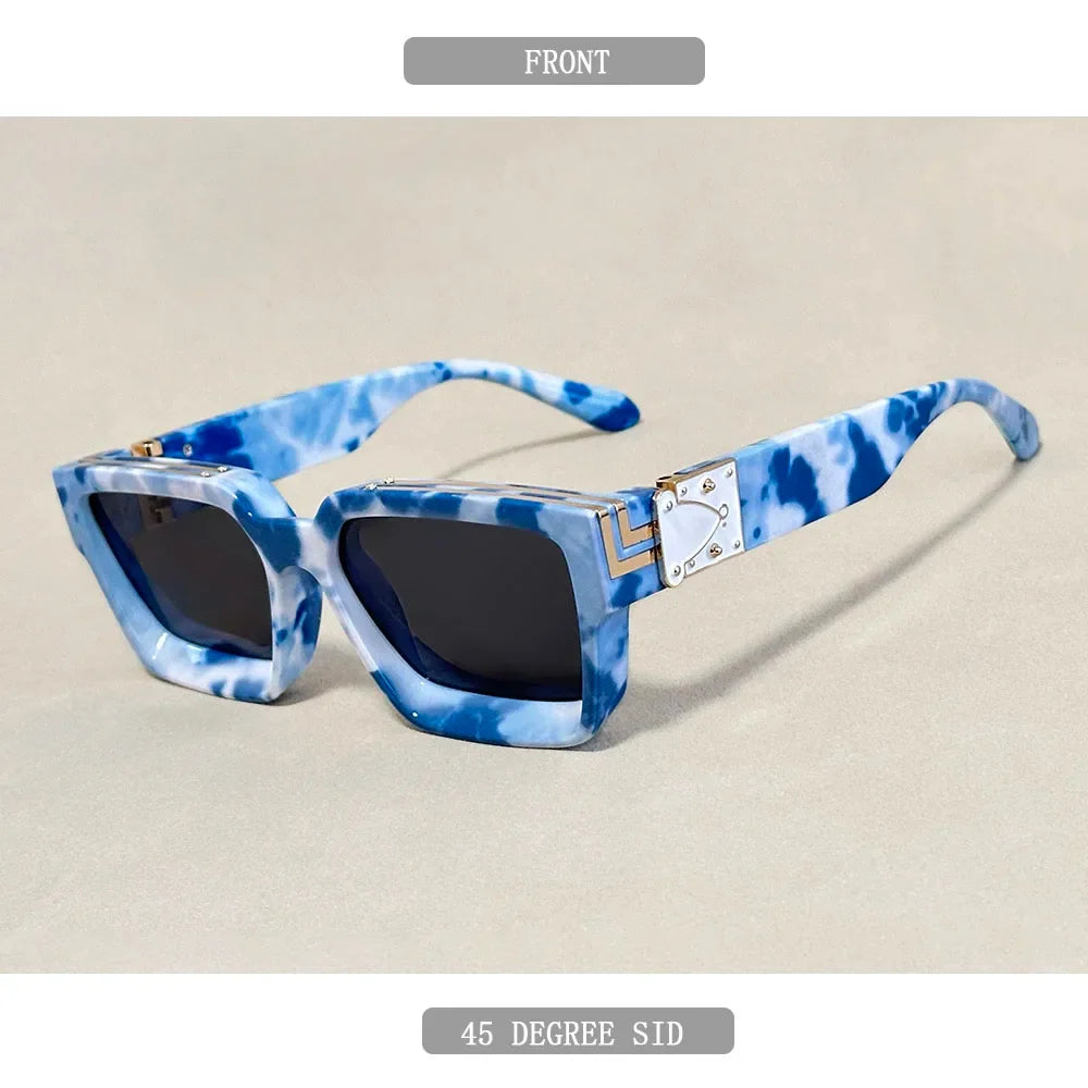 Senior Square Sunglass Men Vintage Millionaire Sunglasses Women Silver Retro Fashion Glasses Dropshipping Gafas De Sol Hombre