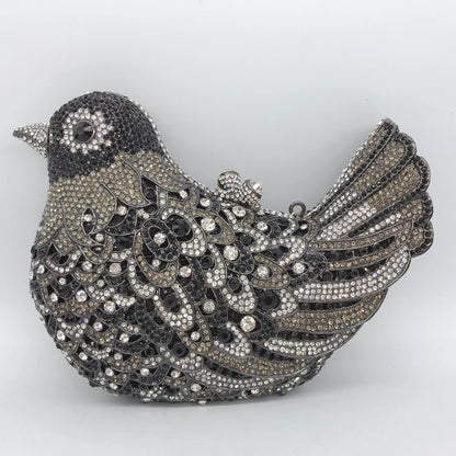 Birds Doves Animals Diamond Bags Rhinestone Dinner Bags Banquet Crystal Clutch Purse Luxury Designer Handbags Unique Party Bags