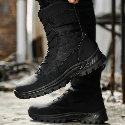 2026 Men Shoes Winter Men Combat Tactical Boots Ankle Work Safety Shoes Special Force Army Boots Male Waterproof Motorcycle Shoe